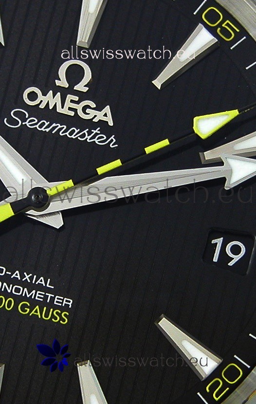 IMG_9081 Omega Master Co-Axial Aqua Terra 15,000 Gauss Black Dial 1:1 Mirror Replica 6