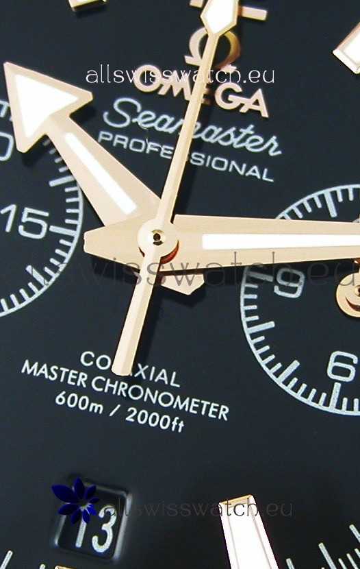 IMG_9081 Omega Seamaster Planet Ocean 600M Chronograph 1:1 Mirror Pink Gold Replica 6