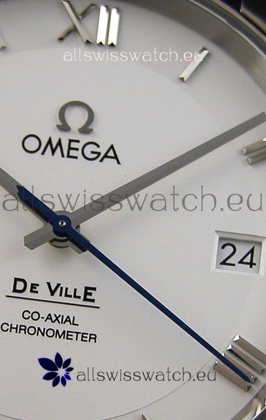 IMG_9081 Omega De-Ville Annual Calendar Co-Axial1:1 Mirror Edition in White Dial Replica 6