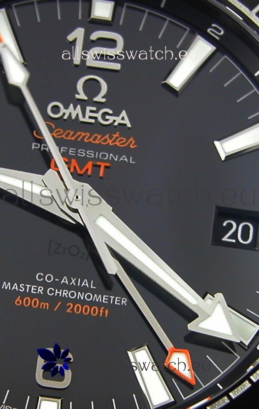 IMG_9081 Omega Seamaster Planet Ocean Deep Black GMT 45.5MM 1:1 Mirror Replica 6