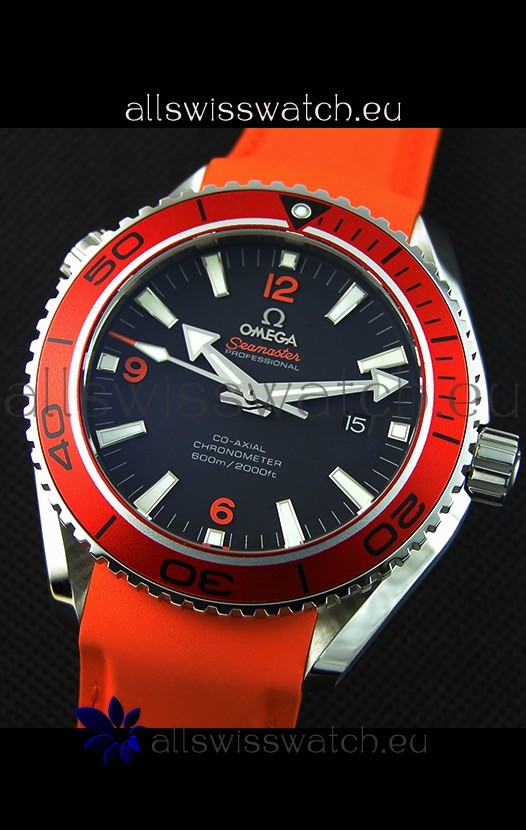 IMG_9081 Omega Seamaster Planet Ocean Orange Strap 45MM 1:1 Ultimate Edition Replica 6