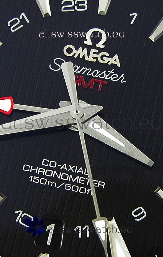 Omega Seamaster Aqua Terra GMT 150M 43MM 1:1 Mirror Black Dial Replica 6
