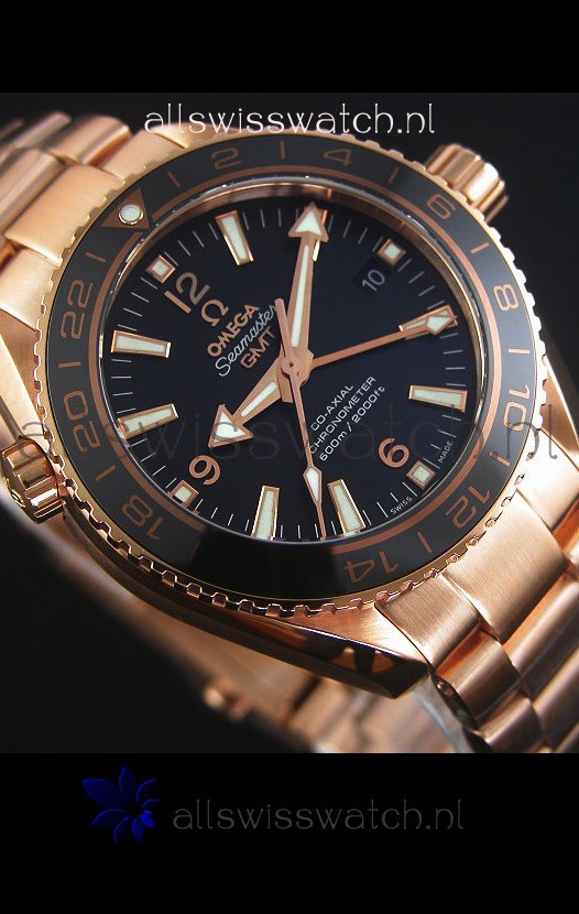 Omega Seamaster Planet Ocean 43.5MM GMT Pink Gold 1:1 Mirror 43.5MM Replica 6