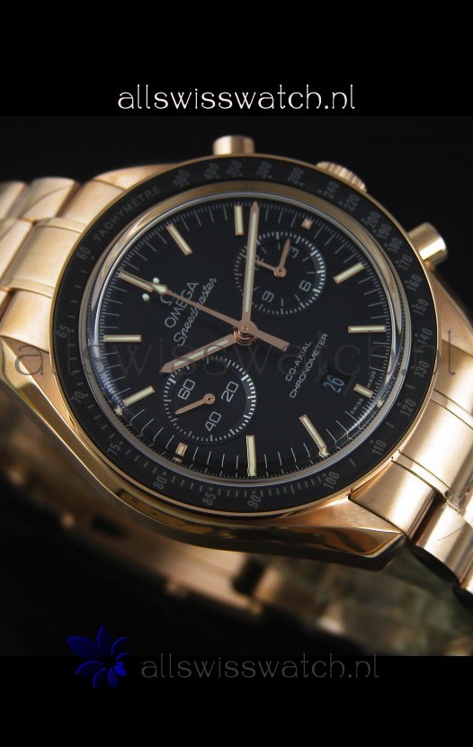 IMG_9081 Omega Speedmaster Moon Co-Axial in Rose Gold - 1:1 Mirror Replica 6