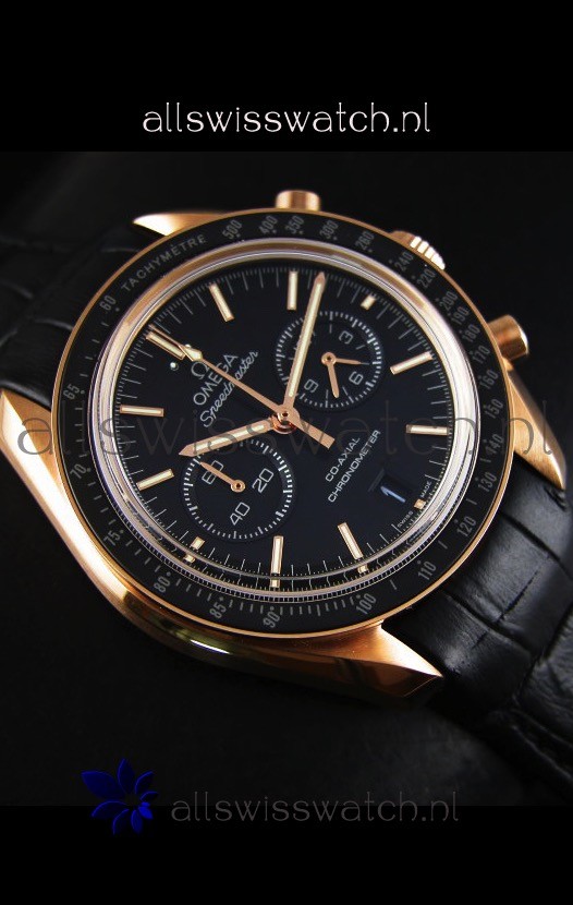 IMG_9081 Omega Speedmaster Moon Co-Axial Rose Gold Case Replica 6