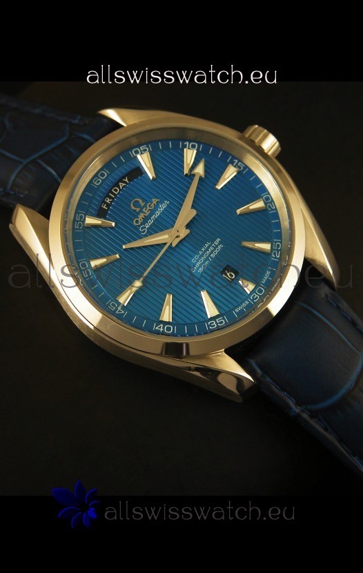 IMG_9081 Omega Seamaster Aqua Terra Co-Axial Day Date Leather Replica 6