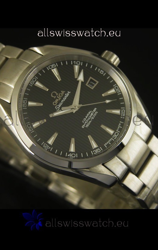 IMG_9081 Omega Seamaster Aqua Terra Co-Axial Black Dial - 1:1 Ultimate Mirror Edition Replica 6