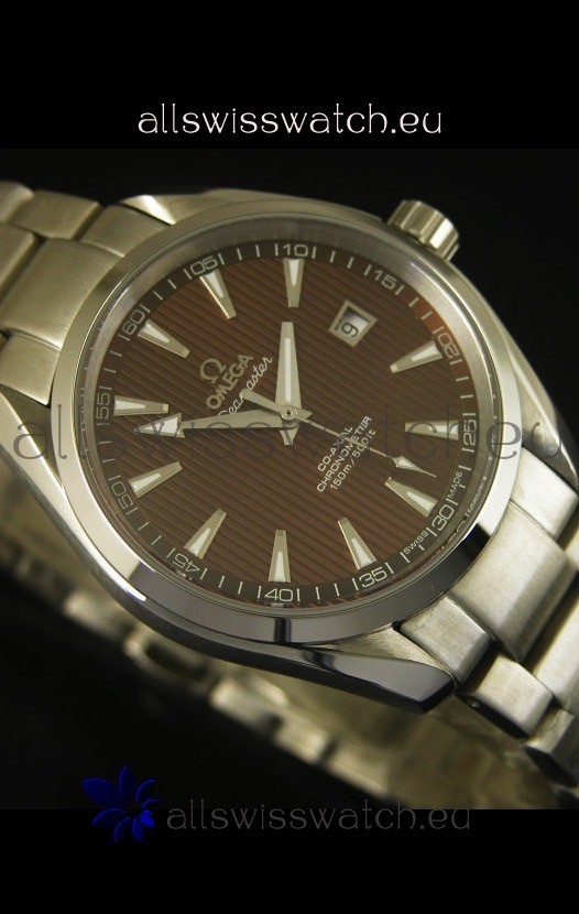 IMG_9081 Omega Seamaster Aqua Terra Co-Axial Brown Dial - 1:1 Ultimate Mirror Edition Replica 6