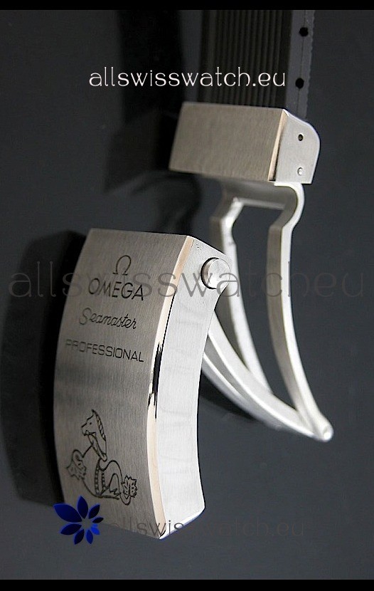 IMG_9081 Omega Seamaster Ploprof in Black Strap Replica 6