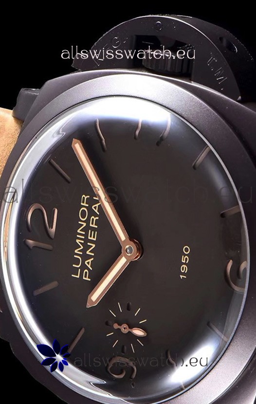 IMG_9081 Panerai Luminor 1950 3 Days PAM00375 Composite Cased Vintage Edition Replica 6