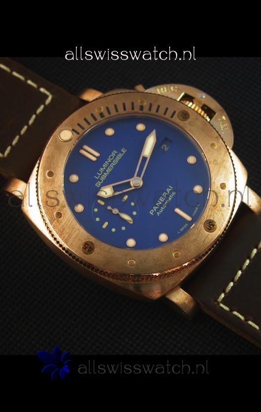 IMG_9081 Panerai PAM617T Bronzo - Updated Ultimate Edition Version - Blue Dial Replica 6