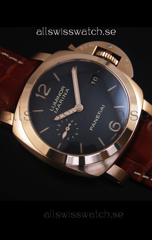 IMG_9081 Panerai Luminor Marina PAM393 42MM Rose Gold Replica 6