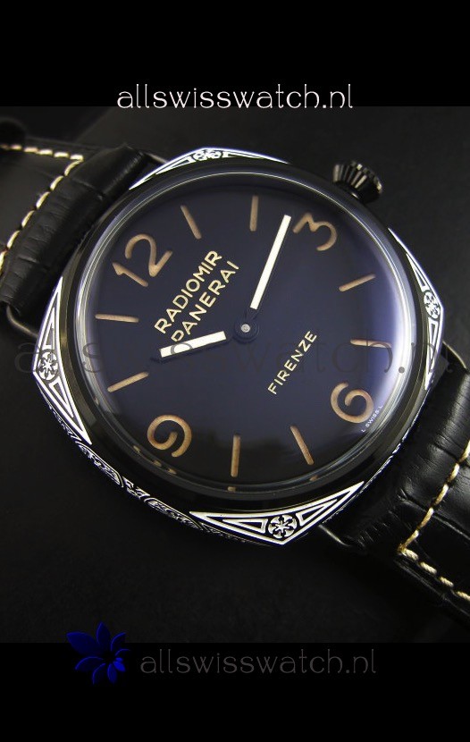 IMG_9081 Panerai Radiomir PAM604 3 Days DLC Coated with Unitas Movement Replica 6