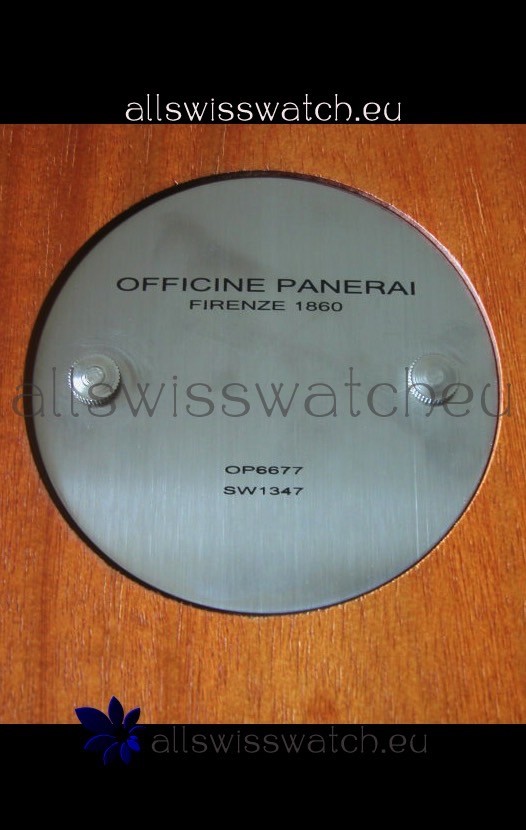 IMG_9081 Panerai PAM255 Teak Wood Wall Clock Black Dial - 1:1 Mirror Replica 6