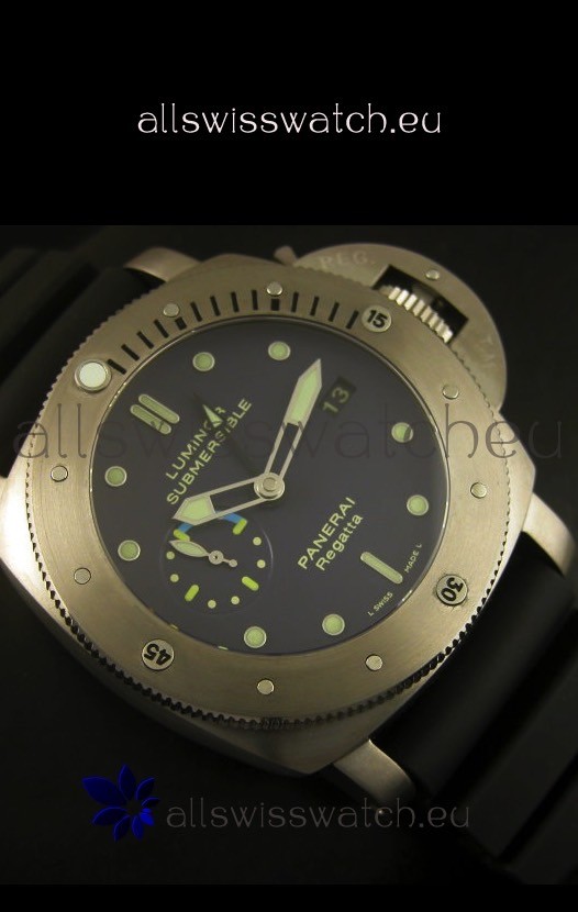 IMG_9081 Panerai Luminor PAM371 Submersible GMT Titanium - 1:1 Mirror Replica 6