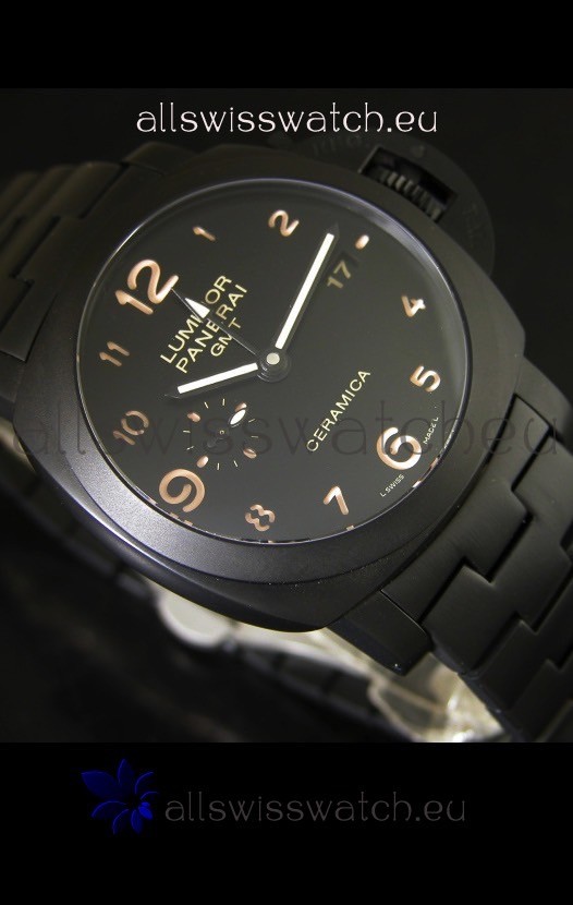 IMG_9081 Panerai Luminor GMT PAM441 Ceramica - DLC Coated Edition Replica 6