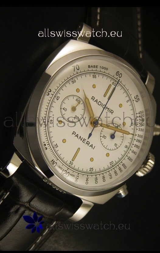 IMG_9081 Panerai Radiomir PAM518 1940 Chronograph - White Dial Replica 6