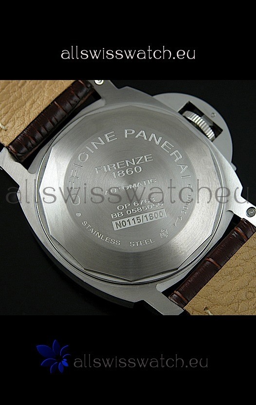 IMG_9081 Panerai Luminor Marina PAM164 Automatic in Brown Strap - 1:1 Mirror Replica 6