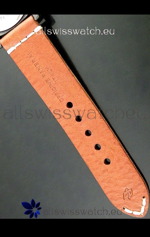 IMG_9081 Panerai Luminor Marina Black Seal PVD in Brown Strap Replica 6
