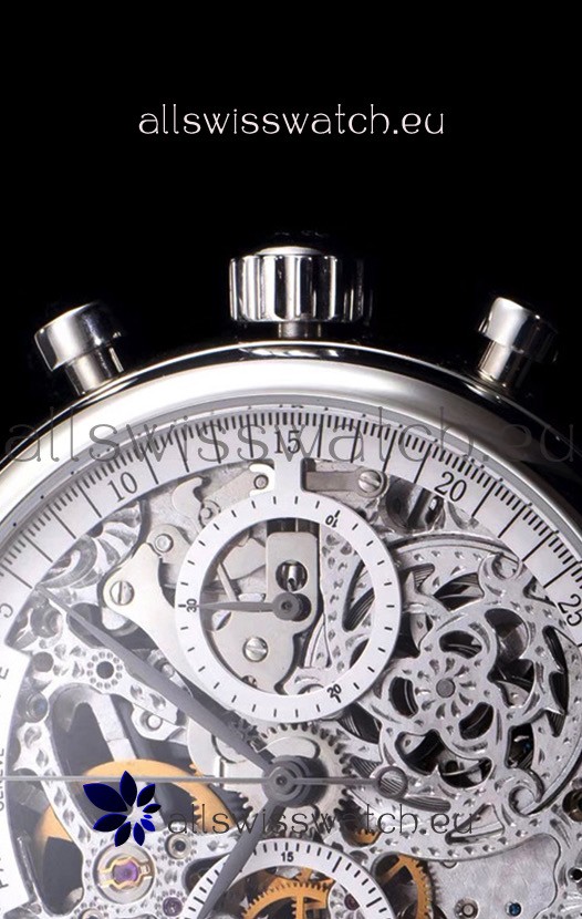 IMG_9081 Patek Philippe Complications Skeleton Chronograph in 904L Steel Case Replica 6