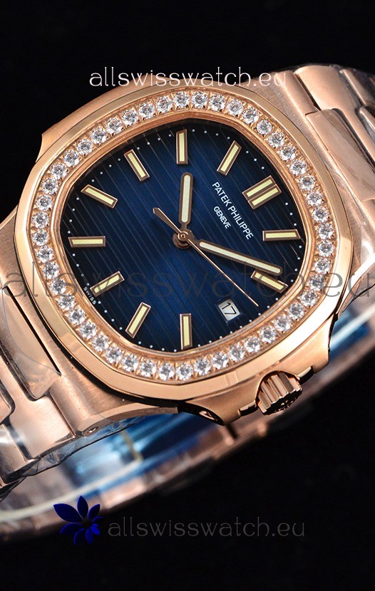 IMG_9081 Patek Philippe Nautilus 5711/1R 1:1 Mirror - Rounded Diamonds Bezel Replica 6