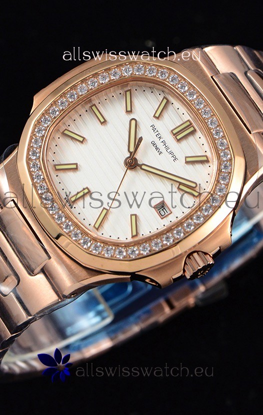 IMG_9081 Patek Philippe Nautilus 5711/1R 1:1 Mirror - Rounded Diamonds Bezel Replica 6