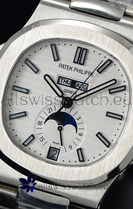 IMG_9081 Patek Philippe Nautilus 5726A 1:1 Mirror White Dial Replica 6