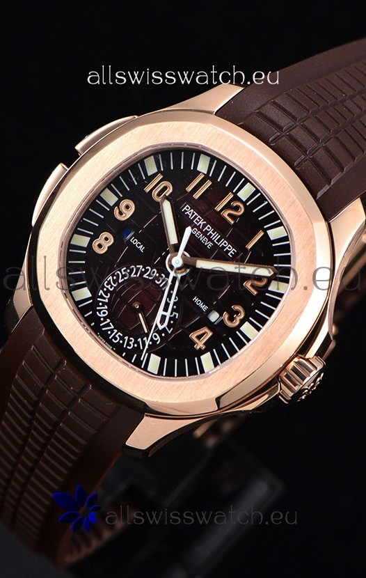 IMG_9081 Patek Philippe Aquanaut 5164R 1:1 Mirror Brown Dial Replica 6