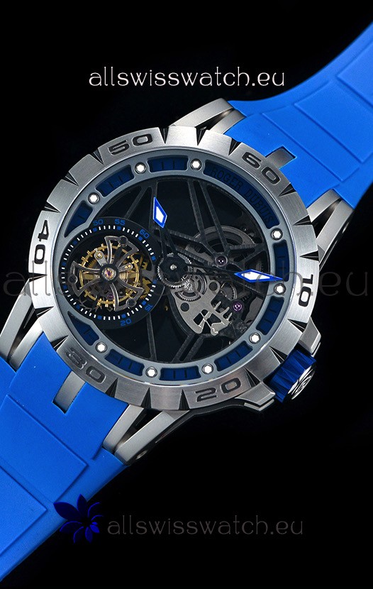Roger Dubuis Excalibur Spider Flying Tourbillon Skeleton Titanium Casing 1:1 Mirror Replica 6