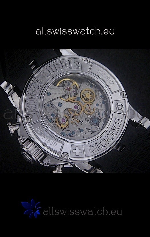 IMG_9081 Roger Dubius Excalibur Chronoexcel in White Dial Replica 6