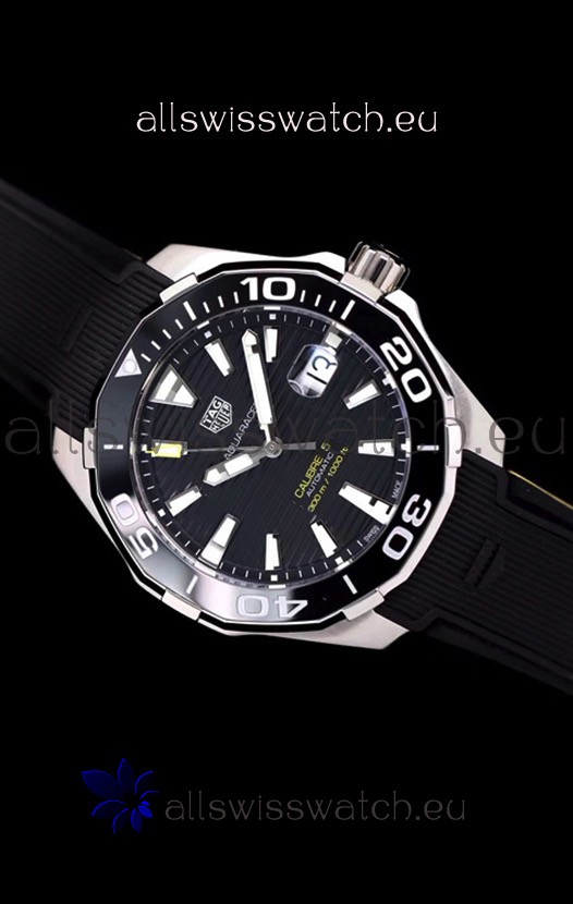 IMG_9081 Tag Heuer Aquaracer Calibre 5 1:1 Mirror Black Dial Replica 6