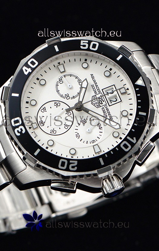 IMG_9081 Tag Heuer Aquaracer Chronograph Quartz White Dial Replica 6