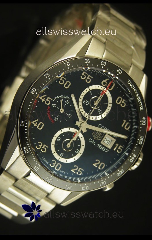 IMG_9081 Tag Heuer Carrera Calibre 1887 Black Dial - 1:1 Mirror Replica 6