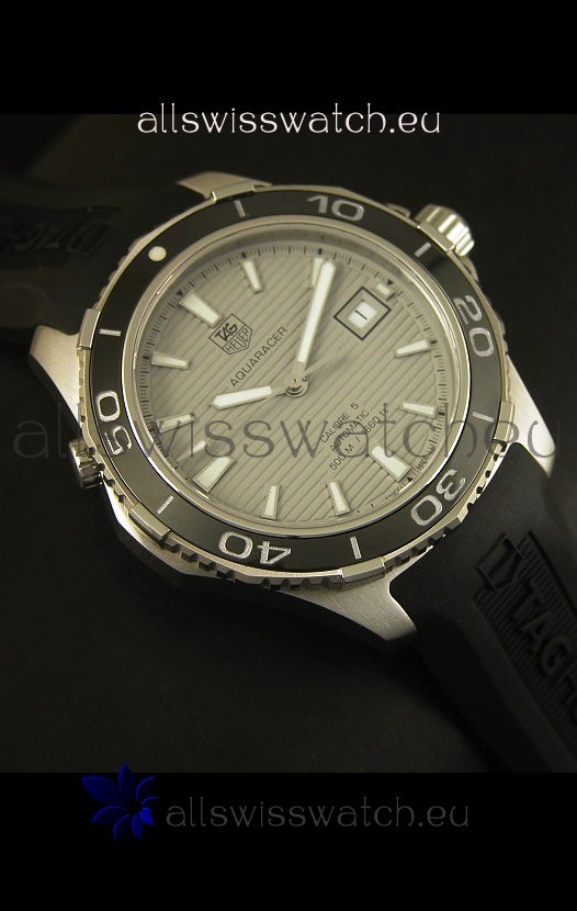 IMG_9081 Tag Heuer Aquaracer Calibre 5 Grey Dial - 1:1 Mirror Edition Replica 6
