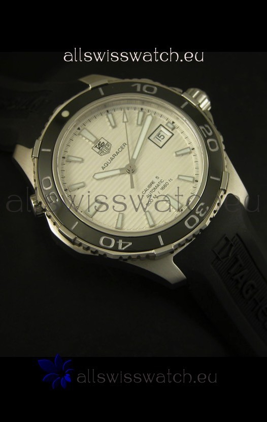 IMG_9081 Tag Heuer Aquaracer Calibre 5 White Dial - 1:1 Mirror Edition Replica 6