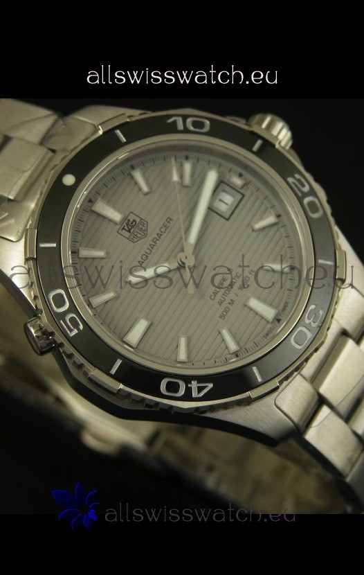 IMG_9081 Tag Heuer Aquaracer Calibre 5 Grey Dial - 1:1 Mirror Edition Replica 6