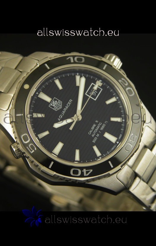 IMG_9081 Tag Heuer Aquaracer Calibre 5 Black Dial - 1:1 Mirror Edition Replica 6