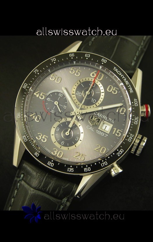 IMG_9081 Tag Heuer Carrera Calibre 1887 Grey Dial - 1:1 Mirror Replica 6
