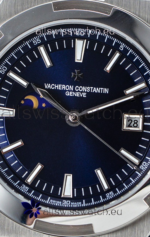 IMG_9081 Vacheron Constantin Overseas MoonPhase Stainless Steel in Blue Dial Replica 6