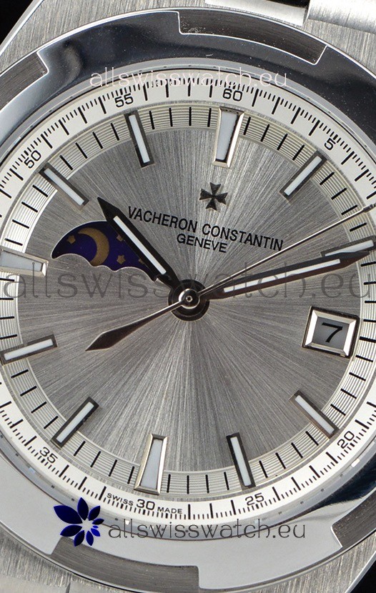 IMG_9081 Vacheron Constantin Overseas MoonPhase Stainless Steel in Black Strap Replica 6