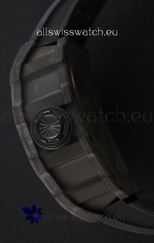 IMG_9081 Richard Mille RM35-2 Rafael Nadal Forged Carbon Case with Black Rubber Strap Replica 6