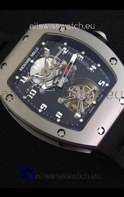 Richard Mille RM001 Evolution Tourbillonwith Bead Blasted Satin Matte Case Replica 6
