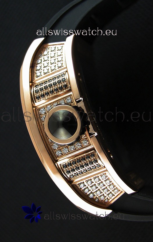 Richard Mille 19-02 Tourbillon Fleurin Pink Gold Replica 6
