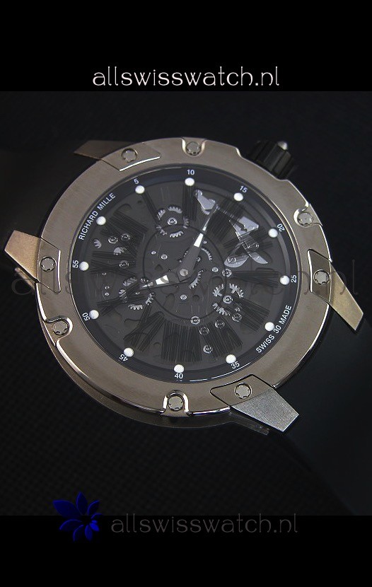 IMG_9081 Richard Mille RM033 Extra Flat Edition TitaniumRoman Numerals Replica 6
