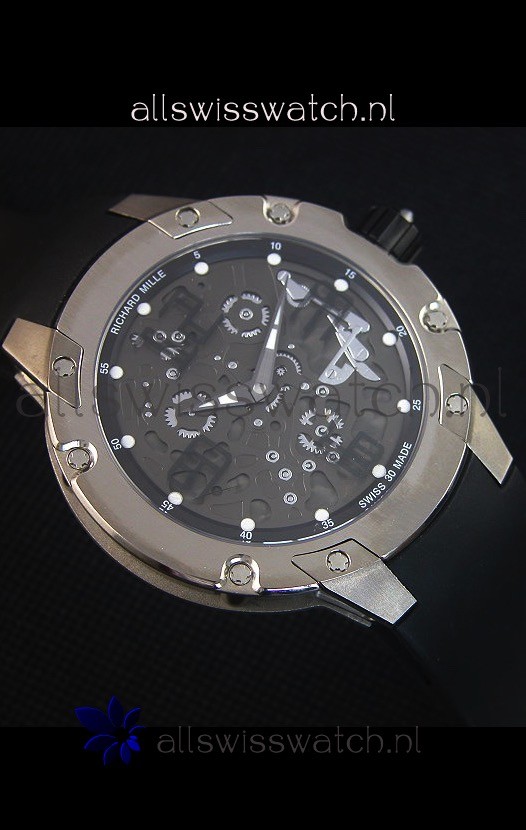 IMG_9081 Richard Mille RM033 Extra Flat Edition TitaniumArabic Numerals Replica 6