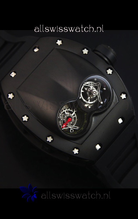 IMG_9081 Richard Mille RM053 Tourbillon Pablo Mac Donoughin PVD Case Black Strap Replica 6