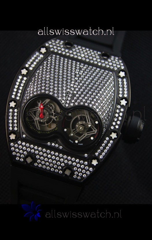 IMG_9081 Richard Mille RM053 Tourbillon Pablo Mac Donoughin PVD Case Replica 6