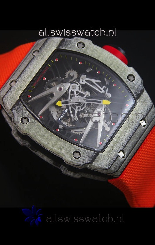 IMG_9081 Richard Mille RM027 Tourbillon Rafael Nadal Edition in Forged Carbon Case Replica 6