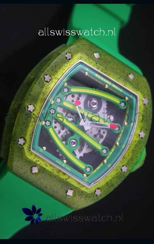 IMG_9081 Richard Mille RM059 Yohan Blake Editionin Green Bezel Replica 6