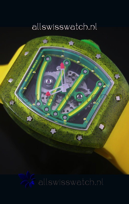 IMG_9081 Richard Mille RM059 Yohan Blake Editionin Green Bezel Replica 6